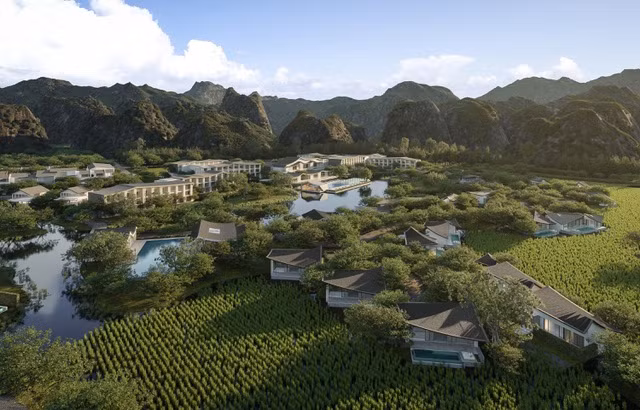Dự kiến đưa vào hoạt động vào năm 2028, JW Marriott Trang An Resort &amp; Spa được đầu tư và phát triển bởi Tập đoàn BITEXCO, cũng chính là chủ đầu tư của khách sạn JW Marriott Hà Nội