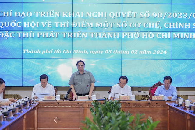 Thủ tướng Phạm Minh Chính, Trưởng Ban Chỉ đạo triển khai Nghị quyết 98/2023/QH15 của Quốc hội chủ trì Hội nghị lần thứ hai của Ban Chỉ đạo - Ảnh: VGP/Nhật Bắc Thủ tướng Phạm Minh Chính, Trưởng Ban Chỉ đạo triển khai Nghị quyết 98/2023/QH15 của Quốc hội chủ trì Hội nghị lần thứ hai của Ban Chỉ đạo - Ảnh: VGP/Nhật Bắc