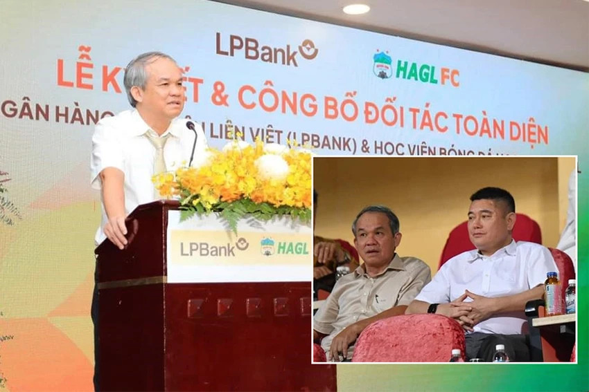 Bầu Đức giờ ngồi cùng xuồng với bầu Thụy và HA Gia Lai có tên mới là đội LPBank HA Gia Lai. Ảnh: CTV w-P14_BAICHINH_bauthuy_bauduc_Aicuu_HAGL_26_NOV_2023_850.jpg