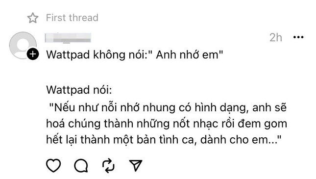 Wattpad nói: Nếu như nỗi nhớ nhung có hình dạng, anh sẽ hóa chúng thành những nốt nhạc rồi đem gom hết lại thành một bản tình ca, dành cho em... Wattpad nói: Nếu như nỗi nhớ nhung có hình dạng, anh sẽ hóa chúng thành những nốt nhạc rồi đem gom hết lại thành một bản tình ca, dành cho em...