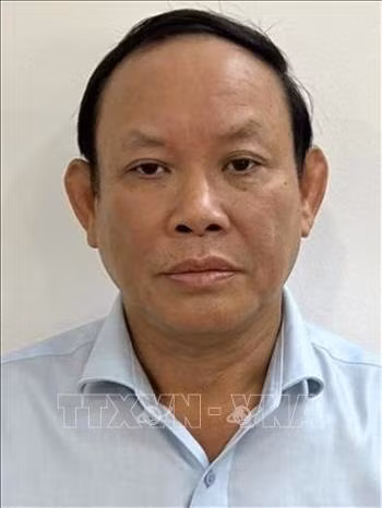 Bị can Nguyễn Đức Thái (SN: 1962; trú tại phường Phú Thượng, quận Tây Hồ, thành phố Hà Nội), nguyên Chủ tịch Hội đồng thành viên Công ty TNHH Một thành viên Nhà Xuất bản giáo dục Việt Nam. Ảnh: TTXVN phát