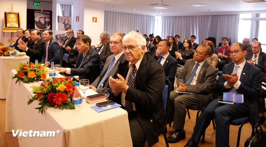 Quang cảnh Hội thảo “Chủ tịch Hồ Chí Minh và quan hệ Việt Nam-MỹLatinh.” (Ảnh: Diệu Hương/Vietnam+)