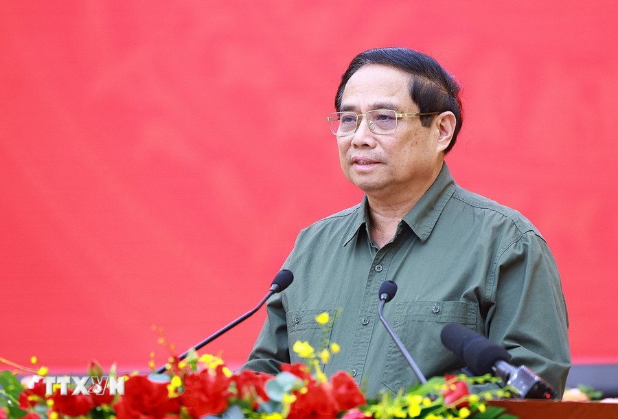 Thủ tướng Phạm Minh Chính kết luận buổi làm việc với Ban Thường vụ Tỉnh ủy Lâm Đồng. (Ảnh: Dương Giang/TTXVN) Thủ tướng Phạm Minh Chính kết luận buổi làm việc với Ban Thường vụ Tỉnh ủy Lâm Đồng. (Ảnh: Dương Giang/TTXVN)
