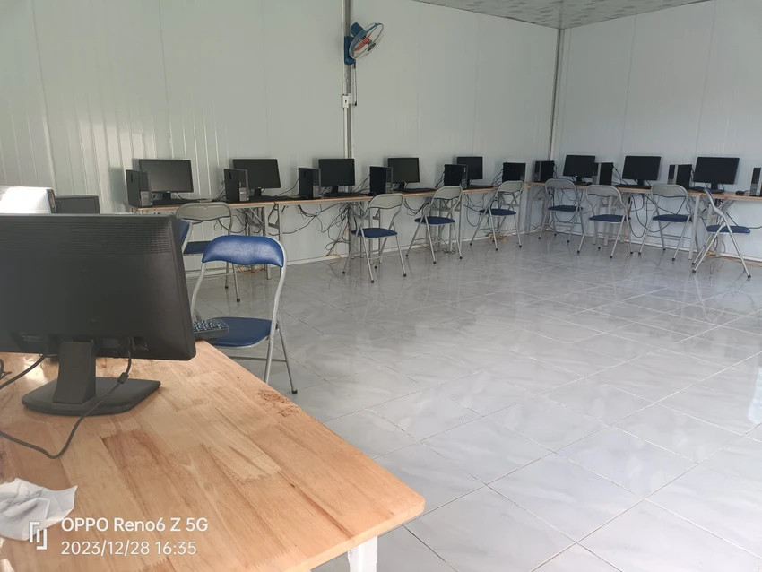 Hệ thống phòng học của Trung tâm Giáo dục nghề nghiệp 3T Gia Lai xây dựng trên đất nông nghiệp chưa chuyển đổi mục đích sử dụng. Ảnh:LK