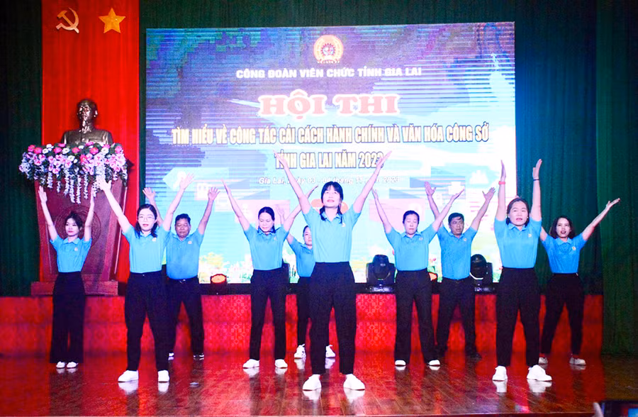 Không khí sôi nổi tại hội thi. Ảnh: Lam Nguyên