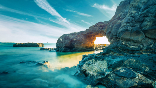 Khung cảnh tuyệt đẹp tại đảo Lý Sơn.