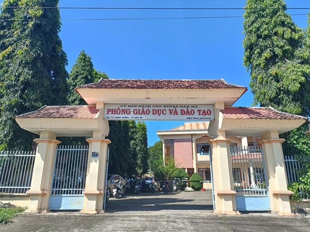 Phòng Giáo dục và Đào tạo huyện Đăk Hà, tỉnh Kon Tum. (Ảnh: Cao Nguyên/Vietnam+) Phòng Giáo dục và Đào tạo huyện Đăk Hà, tỉnh Kon Tum. (Ảnh: Cao Nguyên/Vietnam+)