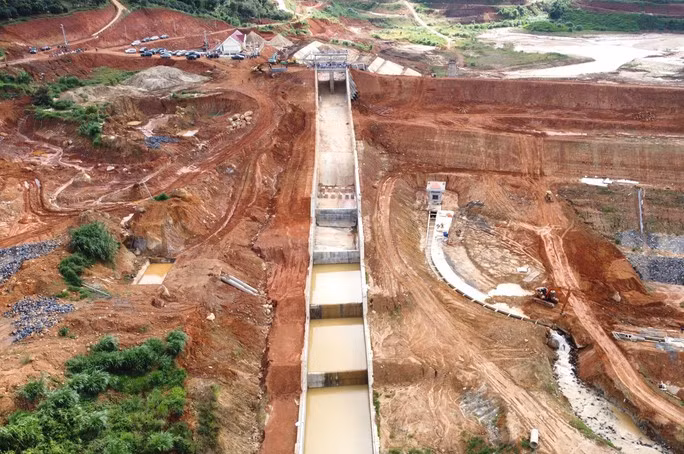 Toàn cảnh dự án hồ chứa nước Đông Thanh.