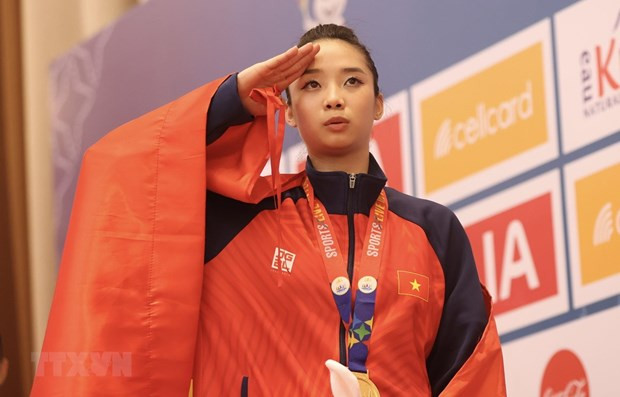 Dương Thúy Vi được kỳ vọng thay màu huy chương cho Đoàn Việt Nam tại ASIAD 19. (Ảnh: Hoàng Linh/TTXVN)