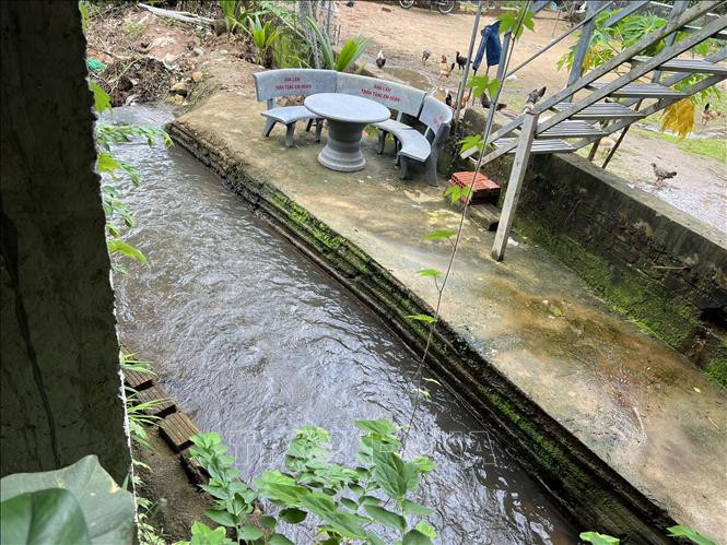 Phía sau lô đất đang cho cửa hàng Con Cưng thuê buôn bán, hành lang suối bị lấn chiếm, dòng suối bị thu hẹp. Phía sau lô đất đang cho cửa hàng Con Cưng thuê buôn bán, hành lang suối bị lấn chiếm, dòng suối bị thu hẹp.