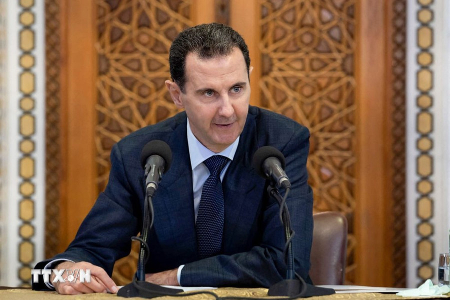 Tổng thống Syria Bashar al-Assad phát biểu trong một cuộc họp tại Damascus. (Ảnh: AFP/TTXVN) Tổng thống Syria Bashar al-Assad phát biểu trong một cuộc họp tại Damascus. (Ảnh: AFP/TTXVN)