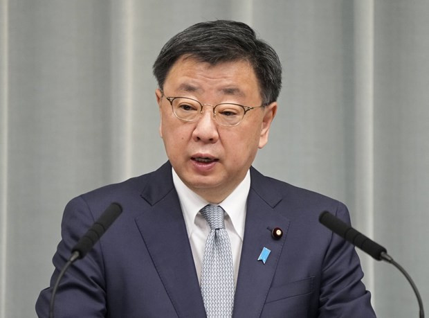 Chánh Văn phòng Nội các Nhật Bản Hirokazu Matsuno (Nguồn: AFP/TTXVN)