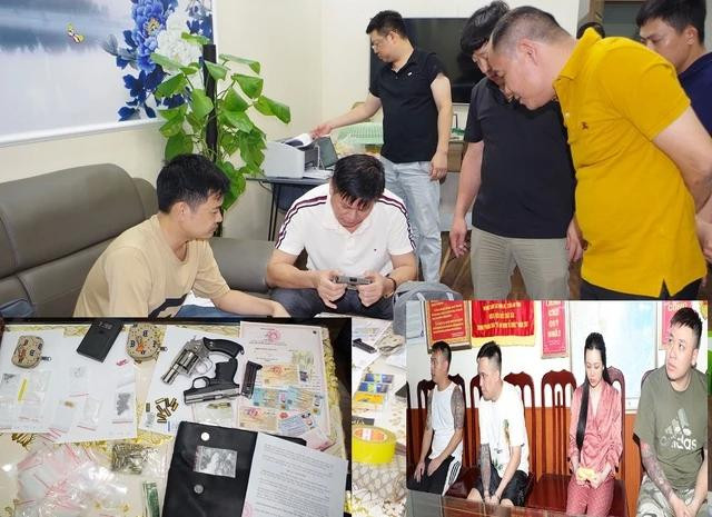Công an khám xét nơi ở của các nghi phạm và tang vật vụ án. Ảnh LÊ PHƯỢNG
