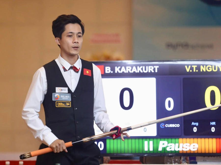 Nguyễn Văn Tài có thành tích toàn thắng tính đến lúc này và là cơ thủ Việt Nam đầu tiên góp mặt ở vòng 16 giải World Championship 2024. ẢNH: M.Đ Nguyễn Văn Tài có thành tích toàn thắng tính đến lúc này và là cơ thủ Việt Nam đầu tiên góp mặt ở vòng 16 giải World Championship 2024. ẢNH: M.Đ