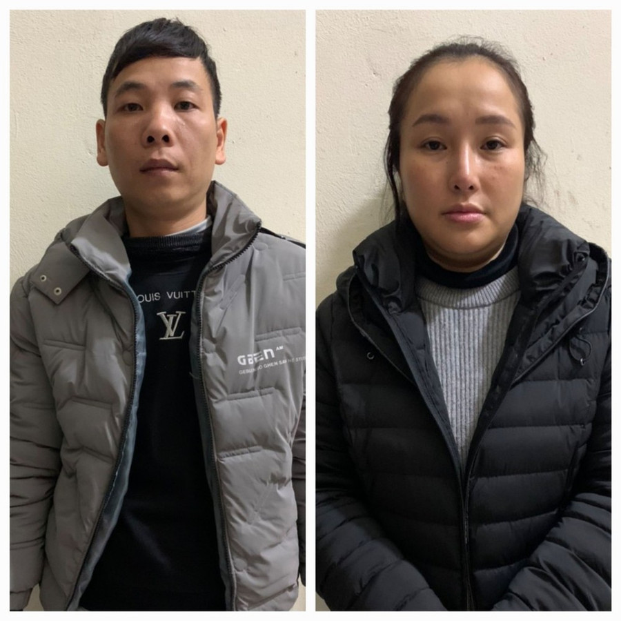 Các bị can Nguyễn Trường Sơn và Nguyễn Ngọc Diễm