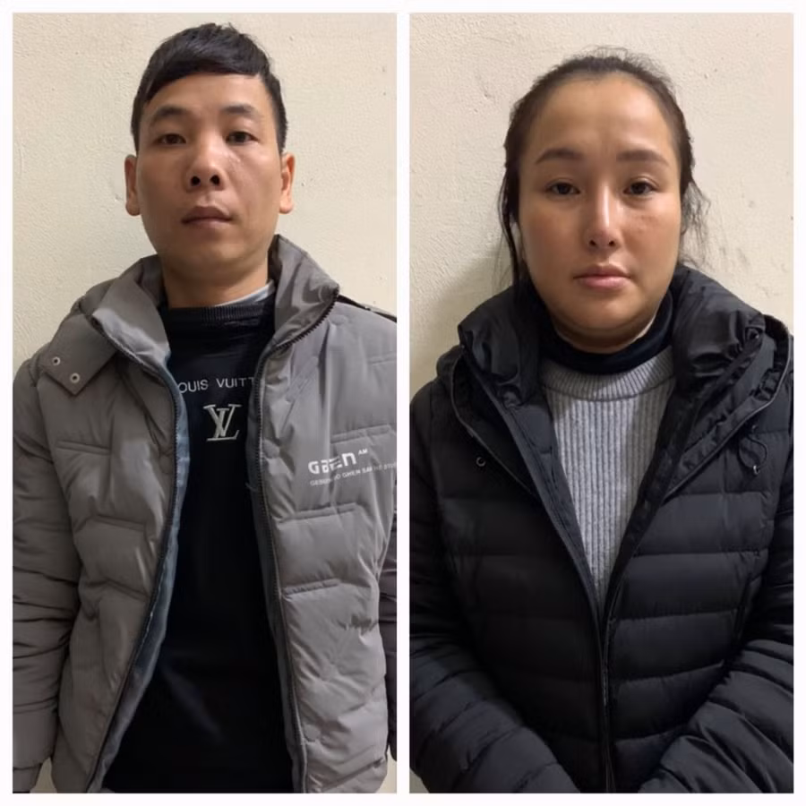 Các bị can Nguyễn Trường Sơn và Nguyễn Ngọc Diễm