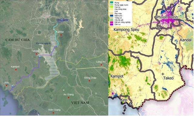 Sơ đồ kênh đào Phù Nam - Techo. Ảnh SIWRR Sơ đồ kênh đào Phù Nam - Techo. Ảnh SIWRR