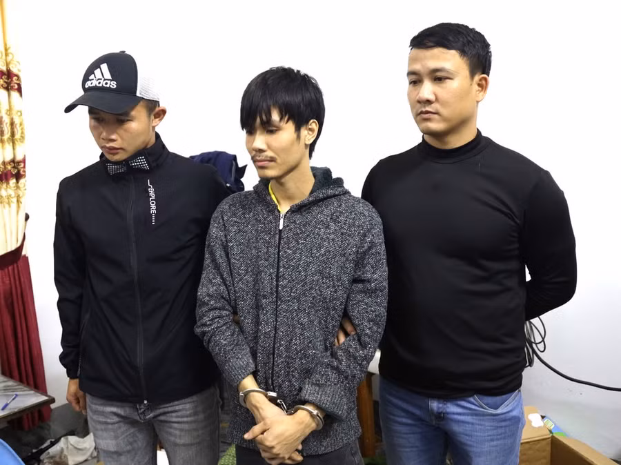 Đối tượng Sầm Văn Công bị bắt. Ảnh: Công an tỉnh Lào Cai