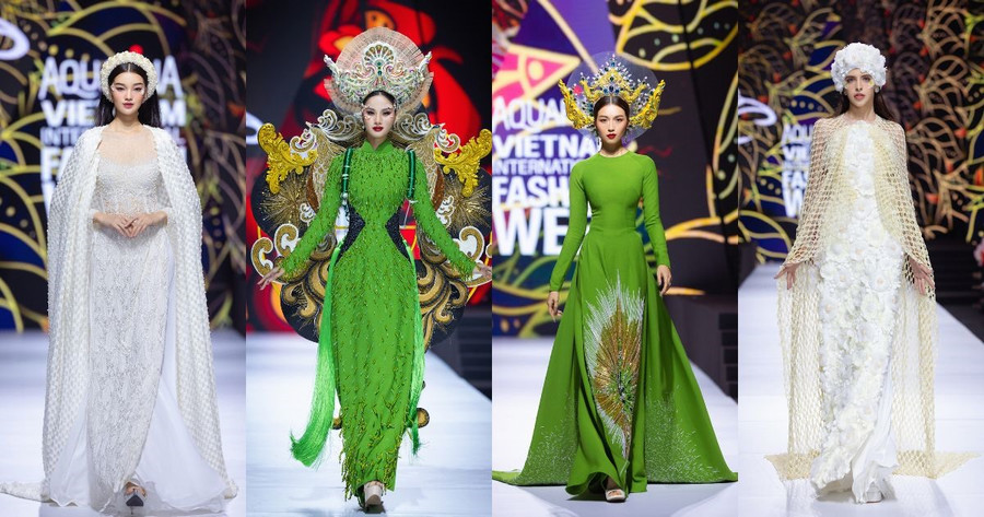 BTS áo dài của NTK Minh Châu.