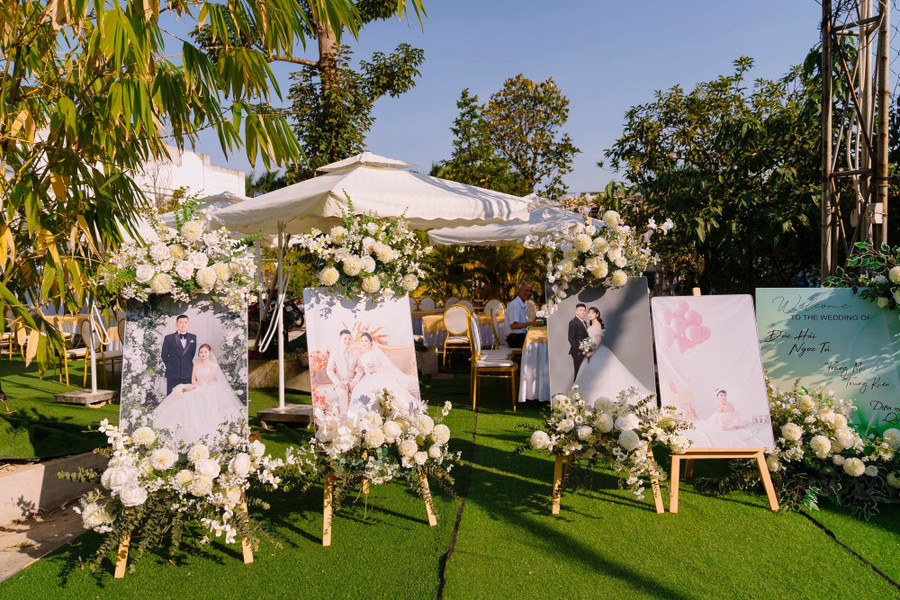 3 anh em ruột đám cưới cùng một ngày: 3 năm chờ đợi và cái kết đẹp - Ảnh 2. Đám cưới diễn ra ở Vĩnh Phúc. Ảnh: GĐCC