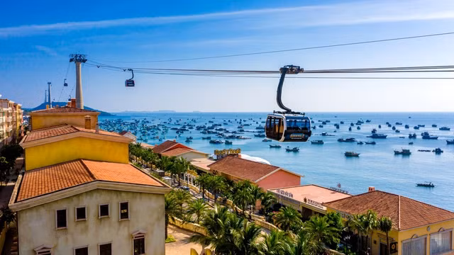 Cáp treo Hòn Thơm. ẢNH: MINH TÚ