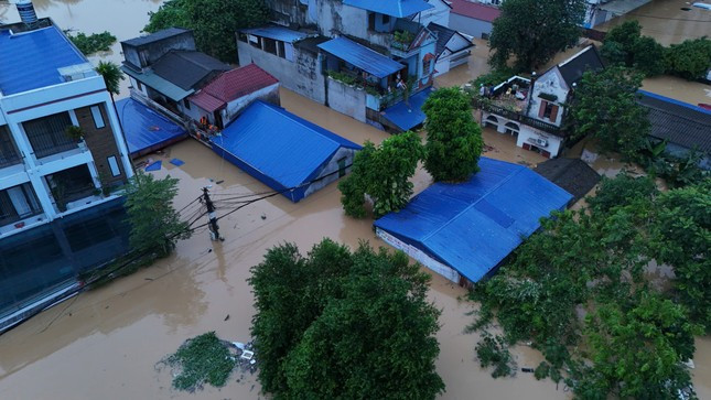 Ngập lụt tại thành phố Thái Nguyên. Ảnh: Hoàng Mạnh Thắng/TPO