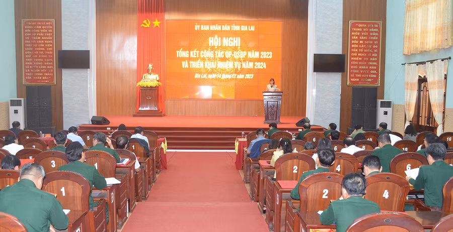 Quang cảnh hội nghị tổng kết. Ảnh: Vĩnh Hoàng