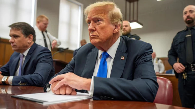 Cựu Tổng thống Mỹ Donald Trump trong phiên xét xử tại New York, ngày 30/5/2024. (Ảnh: Reuters) Cựu Tổng thống Mỹ Donald Trump trong phiên xét xử tại New York, ngày 30/5/2024. (Ảnh: Reuters)