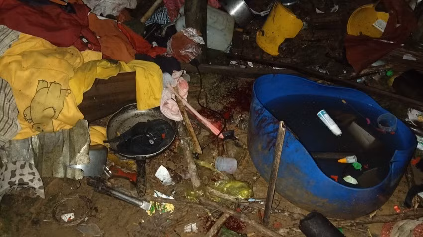 Hiện trường vụ nổ bình gas. Ảnh: CA