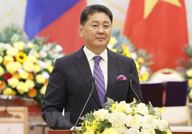 Tổng thống Mông Cổ Ukhnaagiin Khurelsukh. (Ảnh: Thống Nhất/TTXVN) Tổng thống Mông Cổ Ukhnaagiin Khurelsukh. (Ảnh: Thống Nhất/TTXVN)