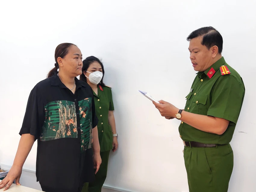 Công an đã khởi tố, tạm giam đối với bà Ngọc để điều tra. Ảnh: HT