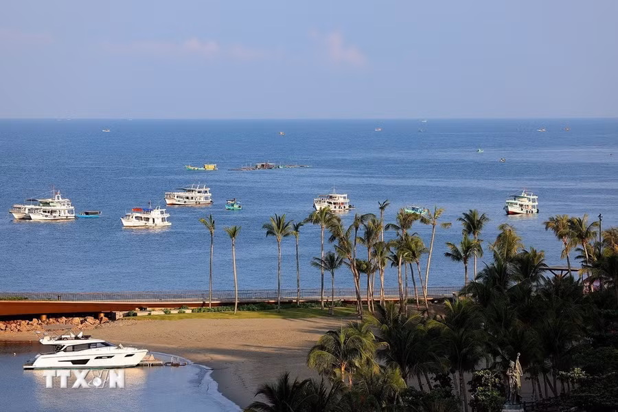 Khu bãi tắm phía nam đảo Phú Quốc. (Ảnh: Dương Giang/TTXVN)