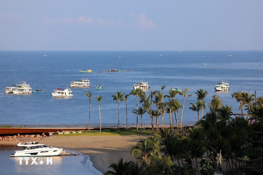 Khu bãi tắm phía nam đảo Phú Quốc. (Ảnh: Dương Giang/TTXVN)