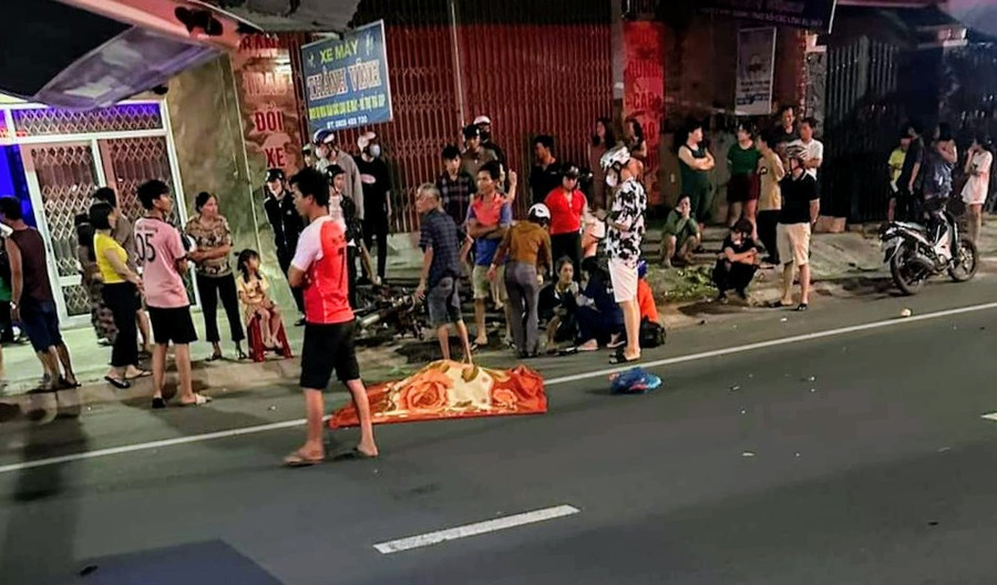 Hiện trường vụ tai nạn trên tuyến Quốc lộ 25