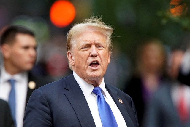 Quyết định tuyên án cựu Tổng thống Donald Trump về cáo buộc trả tiền bịt miệng cho một ngôi sao khiêu dâm đã bị hoãn đến ngày 18-9. Ảnh: Reuters Quyết định tuyên án cựu Tổng thống Donald Trump về cáo buộc trả tiền bịt miệng cho một ngôi sao khiêu dâm đã bị hoãn đến ngày 18-9. Ảnh: Reuters