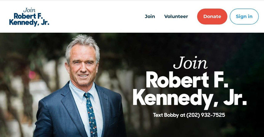 Robert F. Kennedy Jr. tranh cử vị trí ứng viên của đảng Dân chủ trong cuộc bầu cử tổng thống Mỹ 2024. Ảnh chụp màn hình website Robert F. Kennedy Jr. Robert F. Kennedy Jr. tranh cử vị trí ứng viên của đảng Dân chủ trong cuộc bầu cử tổng thống Mỹ 2024. Ảnh chụp màn hình website Robert F. Kennedy Jr.
