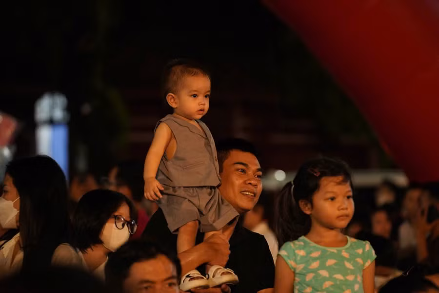 Hình ảnh người dân tham gia chương trình. (Ảnh: CTV/Vietnam+)