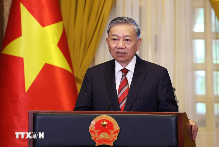 Tổng Bí thư, Chủ tịch nước Tô Lâm có thông điệp trực tuyến tham gia sự kiện cấp cao 'Lời kêu gọi toàn cầu về Hội nghị Thượng đỉnh Tương lai.' (Ảnh: Lâm Khánh/TTXVN) Tổng Bí thư, Chủ tịch nước Tô Lâm có thông điệp trực tuyến tham gia sự kiện cấp cao 'Lời kêu gọi toàn cầu về Hội nghị Thượng đỉnh Tương lai.' (Ảnh: Lâm Khánh/TTXVN)