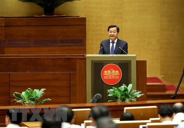 Phó Thủ tướng Lê Minh Khái báo cáo, giải trình một số vấn đề được Quốc hội, cử tri quan tâm. (Ảnh: An Đăng/TTXVN) Phó Thủ tướng Lê Minh Khái báo cáo, giải trình một số vấn đề được Quốc hội, cử tri quan tâm. (Ảnh: An Đăng/TTXVN)