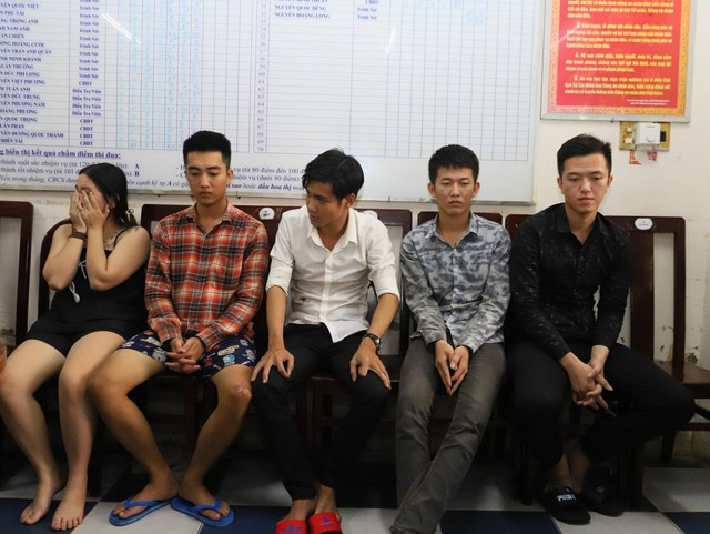 Đường dây của &quot;tú bà Băng&quot; bị công an bắt giữ. Ảnh: C.T.V