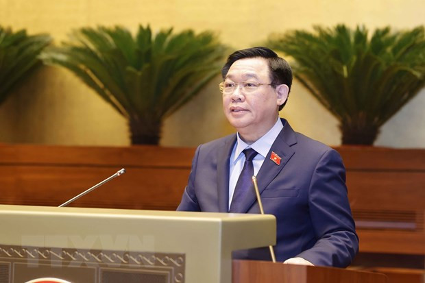 Chủ tịch Quốc hội Vương Đình Huệ phát biểu kết thúc phiên chất vấn và trả lời chất vấn. (Ảnh: Doãn Tấn/TTXVN) Chủ tịch Quốc hội Vương Đình Huệ phát biểu kết thúc phiên chất vấn và trả lời chất vấn. (Ảnh: Doãn Tấn/TTXVN)