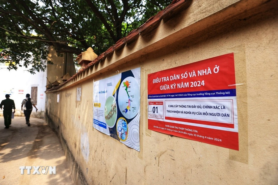 Điều tra dân số giữa kỳ 2024 được thực hiện trên phạm vi cả nước. (Ảnh: Tuấn Anh/ TTXVN)
