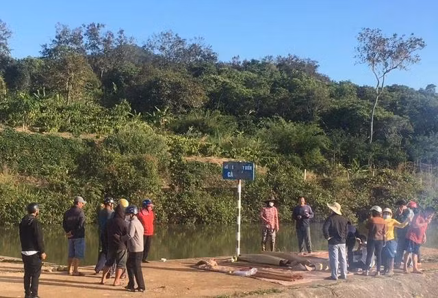 Hiện trường vụ đuối nước khiến 4 nữ sinh tử vong.