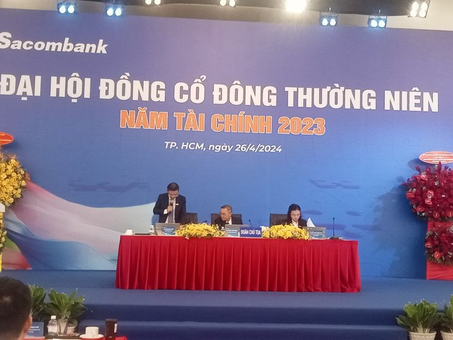 Các thông tin được ông Dương Công Minh đưa ra tại đại hội cổ đông Sacombank sáng 26-4.