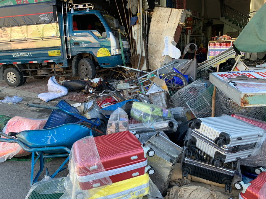 Hiện trường vụ tai nạn.