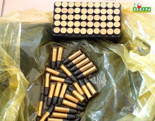 Số đạn súng thu giữ tại nhà bà Nữ. (Nguồn: Báo Đắk Nông) Số đạn súng thu giữ tại nhà bà Nữ. (Nguồn: Báo Đắk Nông)