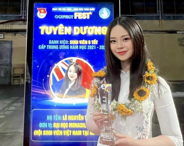 Lê Nguyễn Trà My có thành tích học tập xuất sắc... Ảnh: NVCC Lê Nguyễn Trà My có thành tích học tập xuất sắc... Ảnh: NVCC