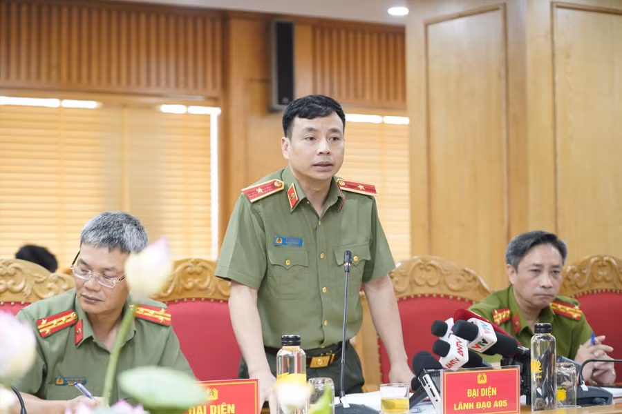 Thiếu tướng Lê Xuân Minh nói về đồng tiền ảo Pi. Ảnh: Quang Việt