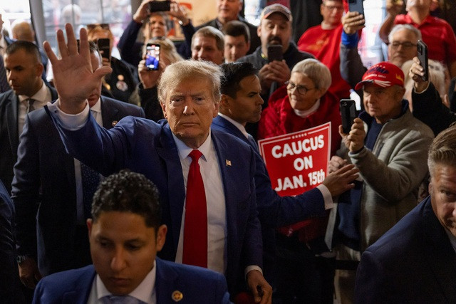 Cựu Tổng thống Mỹ Donald Trump tại một sự kiện ở Ankeny thuộc bang Iowa (Mỹ) ngày 2.12. Ảnh: Reuters