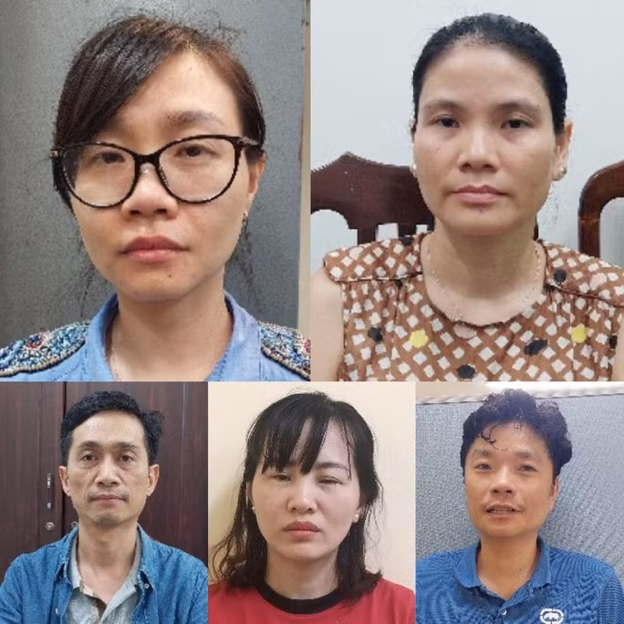 Các bị can của vụ án. Ảnh: Công an cung cấp